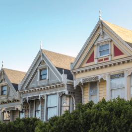 A row of Victorian houses in San Francisco.